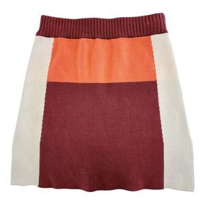 Urban Outfitters Asa Colorblock New With Tags Size Medium Knit Mini Skirt Orange